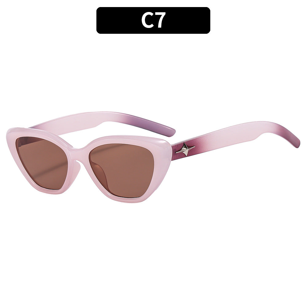 Wholesale PC Small Frame Cat's Eye UV Resistant Sunglasses
